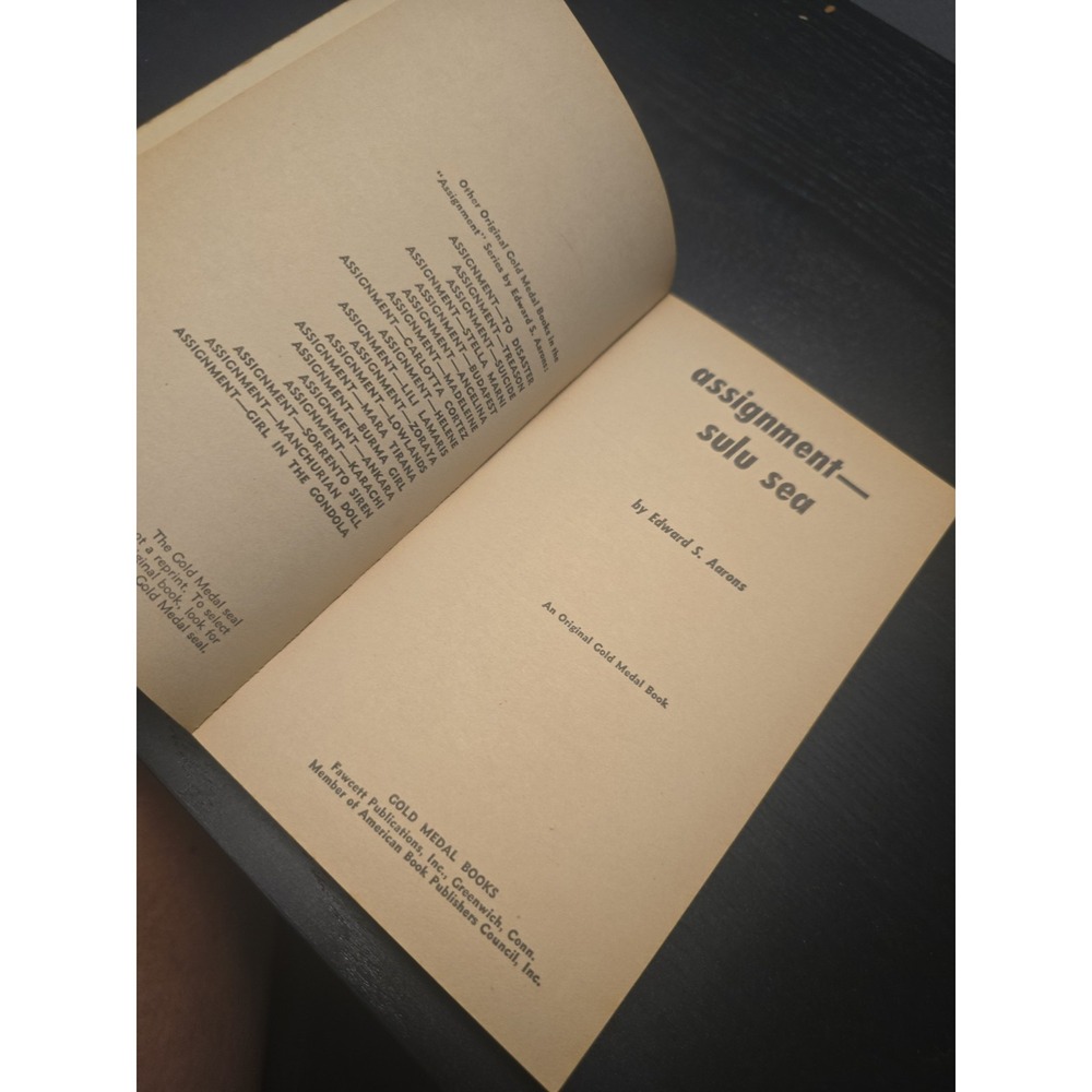 Edward S Aarons ASSIGNMENT SULU SEA 1964 Paperback - Picture 8 of 11
